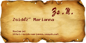 Zsidó Marianna névjegykártya